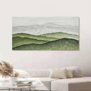Modern Minimalist Green Texture Snow Mountain Wall Art: Living Room & Study Background Decor, Elegant Ambiance Mural - Image 2