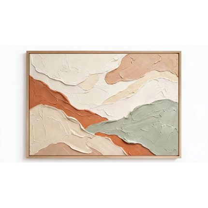 Wabi-Sabi Style Textured Abstract Decor: Earth Tone Texture Background Wall Art for Hotels & Guesthouses