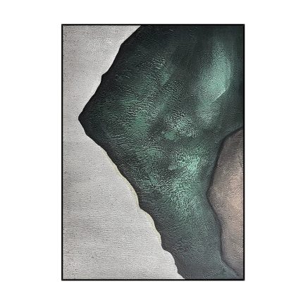 Pure Hand-painted Decorative Art: Turquoise Luxury Oil Painting for Bedroom, Living Room & Foyer Wall Hanging